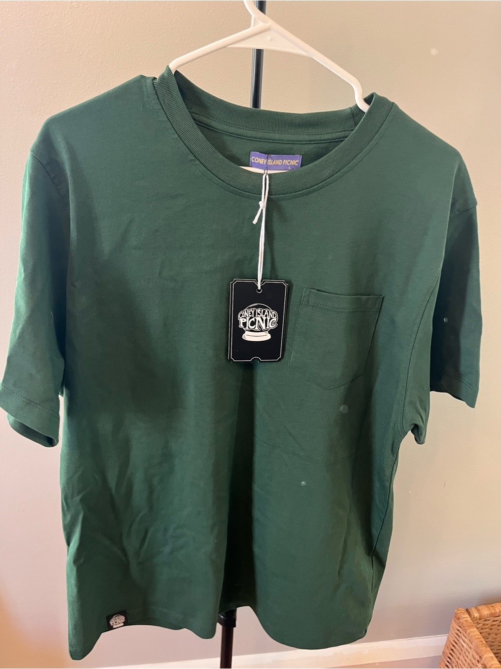 Coney Island Picnic Men's Green Short-Sleeve Pocket Tee